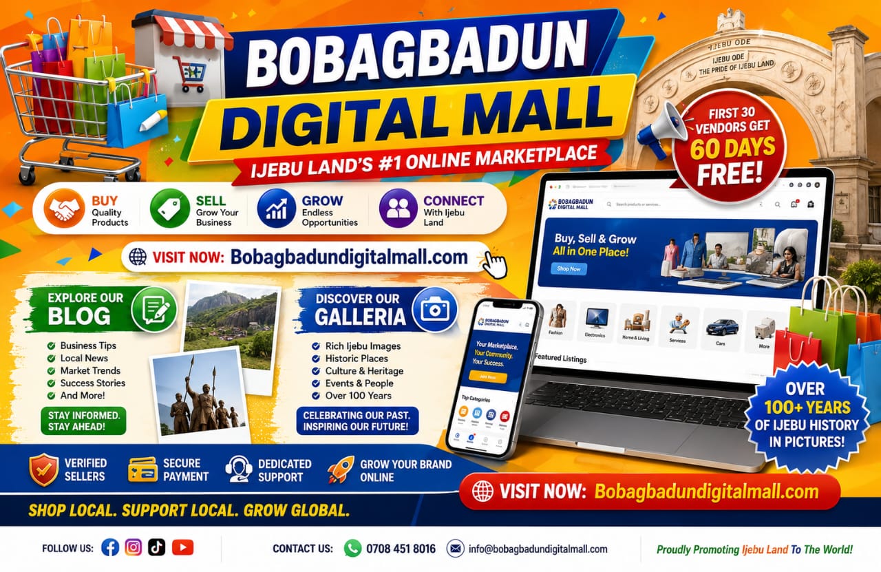 Welcome to Bobagbadun Digital Mall: Ijebu Land's #1 Online Marketplace